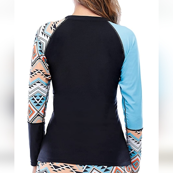 Women's rash guard shirts Swimsuits Long Sleeve top - Picture 4 of 5